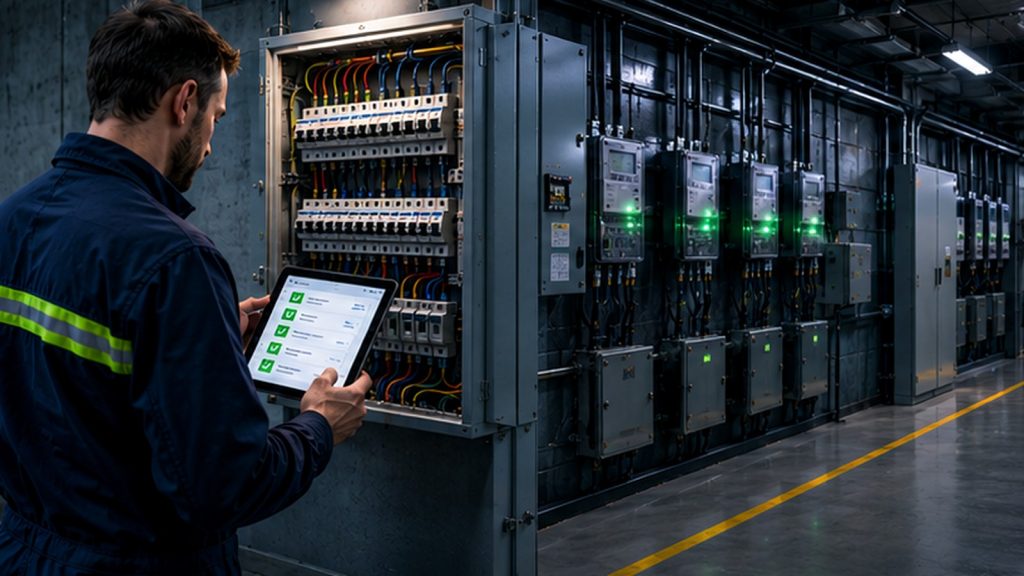 Commercial electrical distribution board for maintenance planning