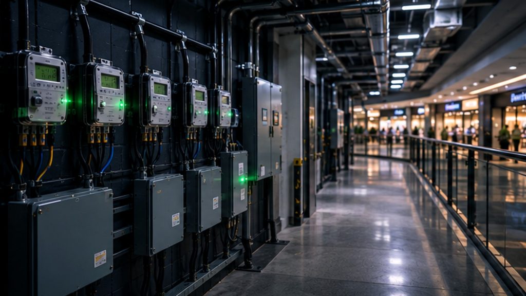 Smart electricity meters for a multi-tenant building