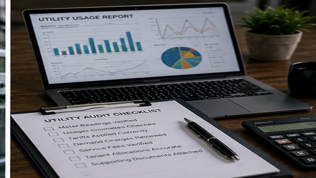 Utility metering records for commercial lease management